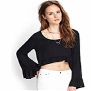 Tobi ruffled crop top